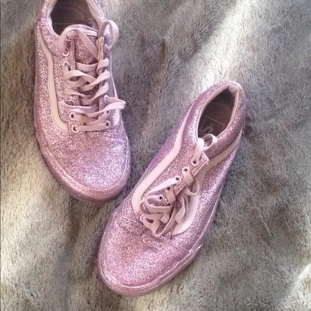 purple old school sparkler vans